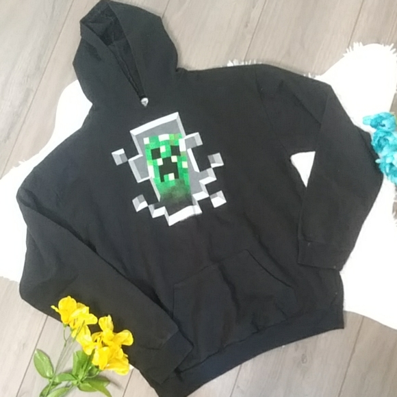 2/$24 JINX Minecraft Creeper Hoodie - Picture 9 of 9